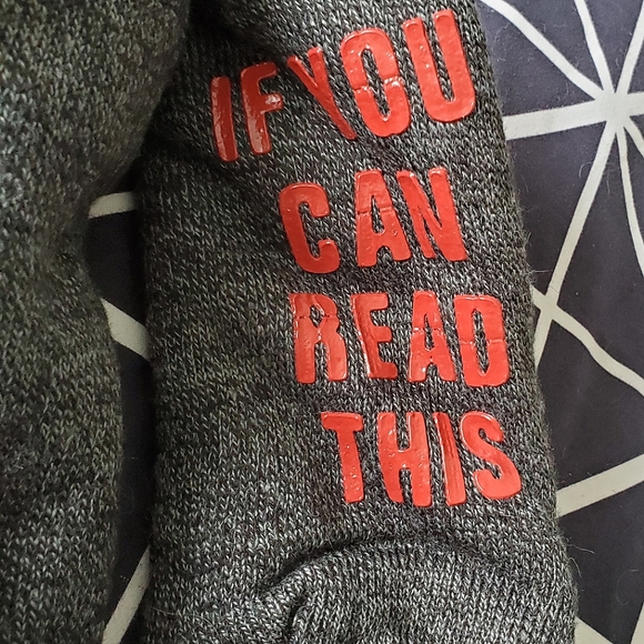 🍭 3 x $25* BOOTLEGGER NWOT "Bring me a BEER" reading socks - Picture 3 of 7